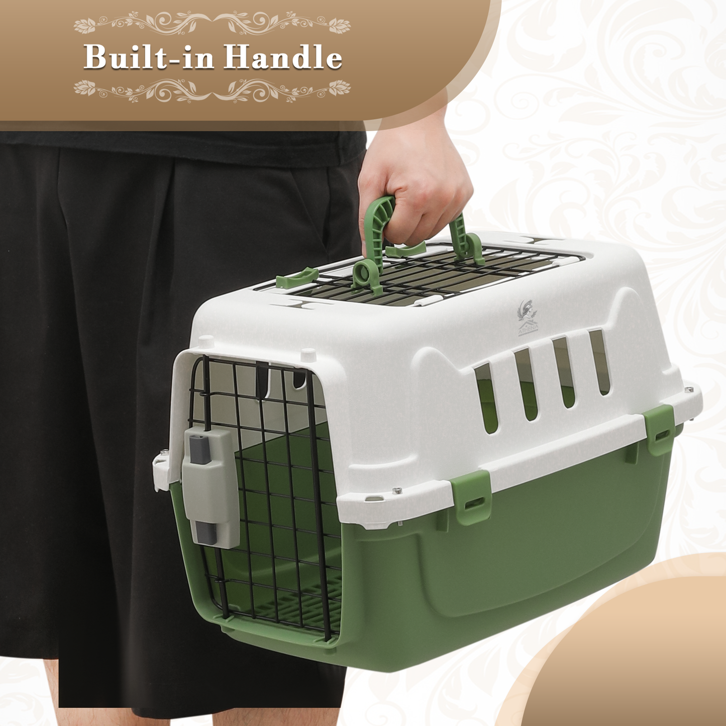 Athena Collection Pet Carrier Transport Box