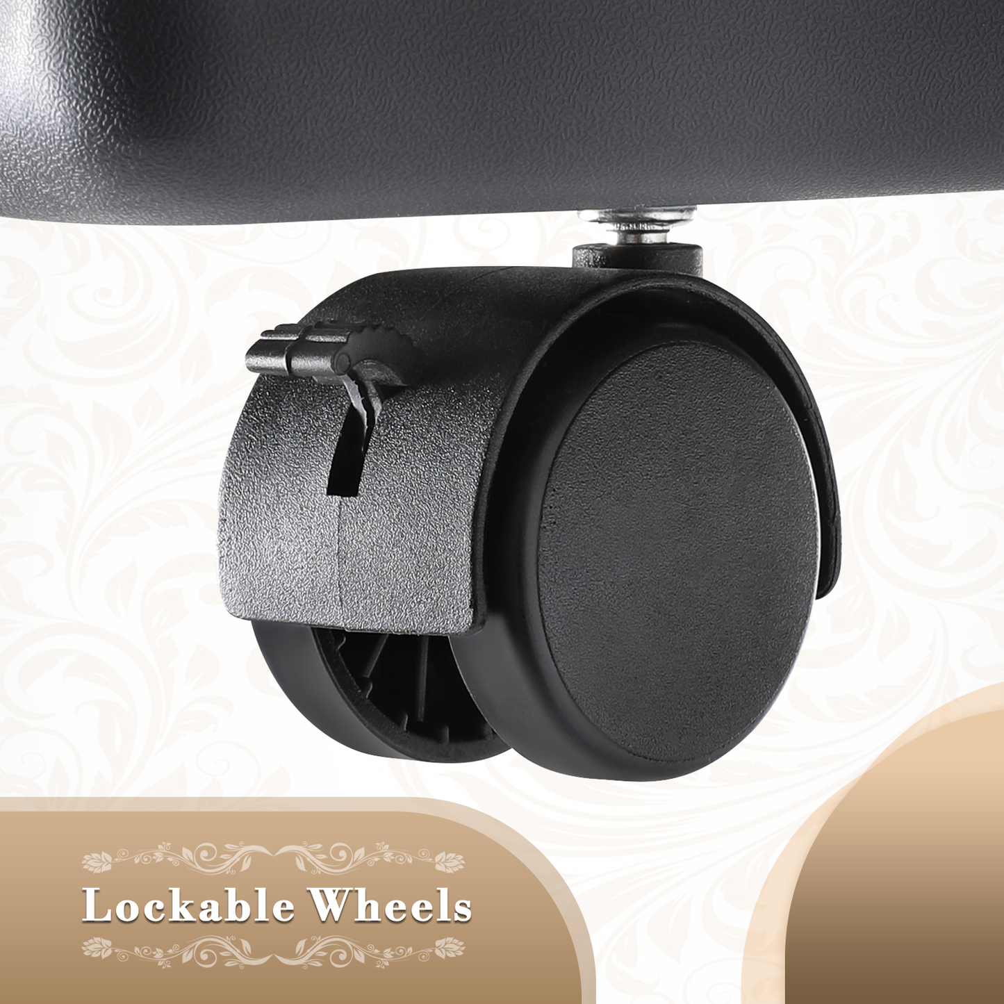 ATHENA COLLECTION Pet Carrier Hard-Sided 32'' Length 2 Handle with 2 Dishs, 4 Wheels White/Dark Grey