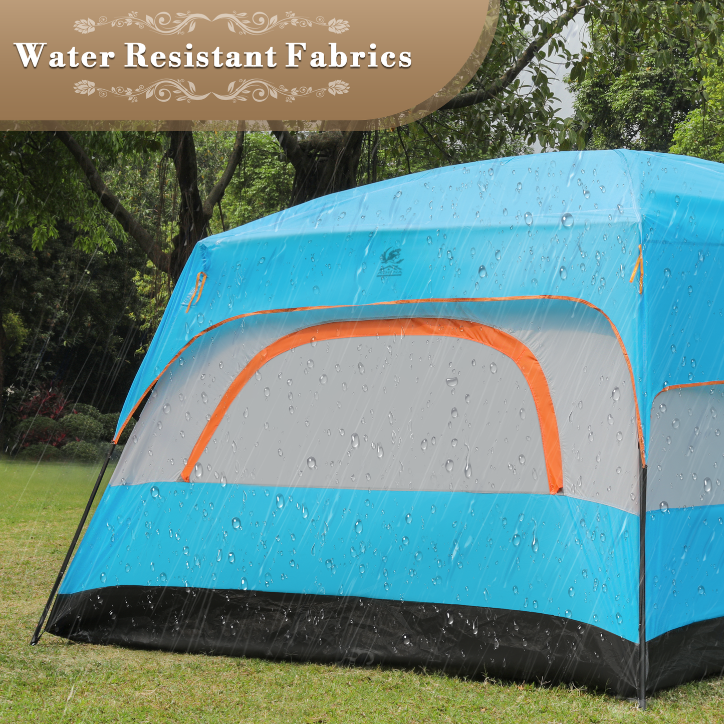 ATHENA COLLECTION Camping Tent Cabin 181''Length Blue