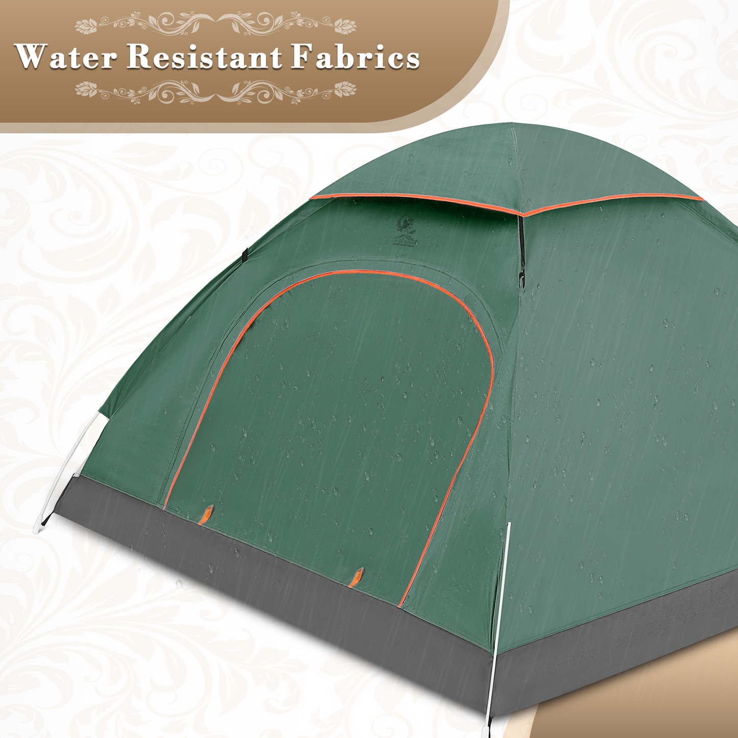 ATHENA COLLECTION Camping Tent Dome 79''Length Olive Green