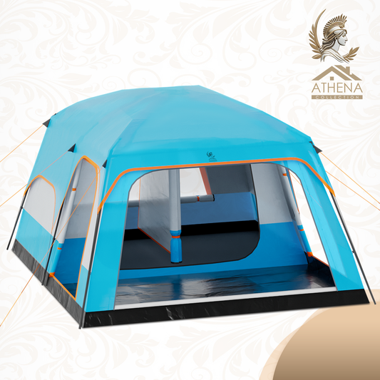 ATHENA COLLECTION Camping Tent Cabin 181''Length Blue