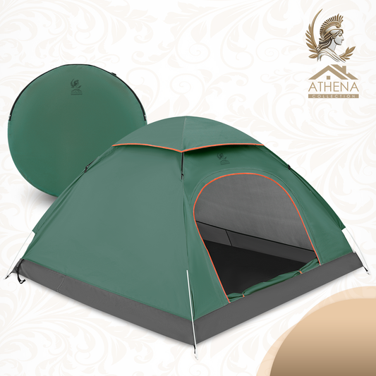 ATHENA COLLECTION Camping Tent Dome 79''Length Olive Green