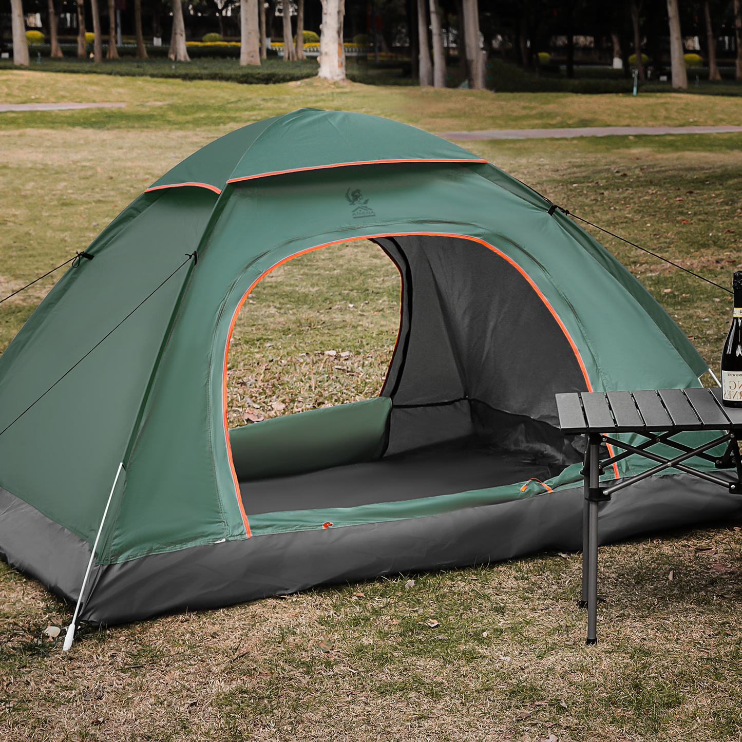 ATHENA COLLECTION Camping Tent Dome 79''Length Olive Green